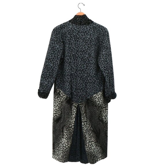 NWT Lee Andersen *Flaw De'Andre Coat Raised Velvet Mixed Media Duster Jacket XL - Picture 7 of 11